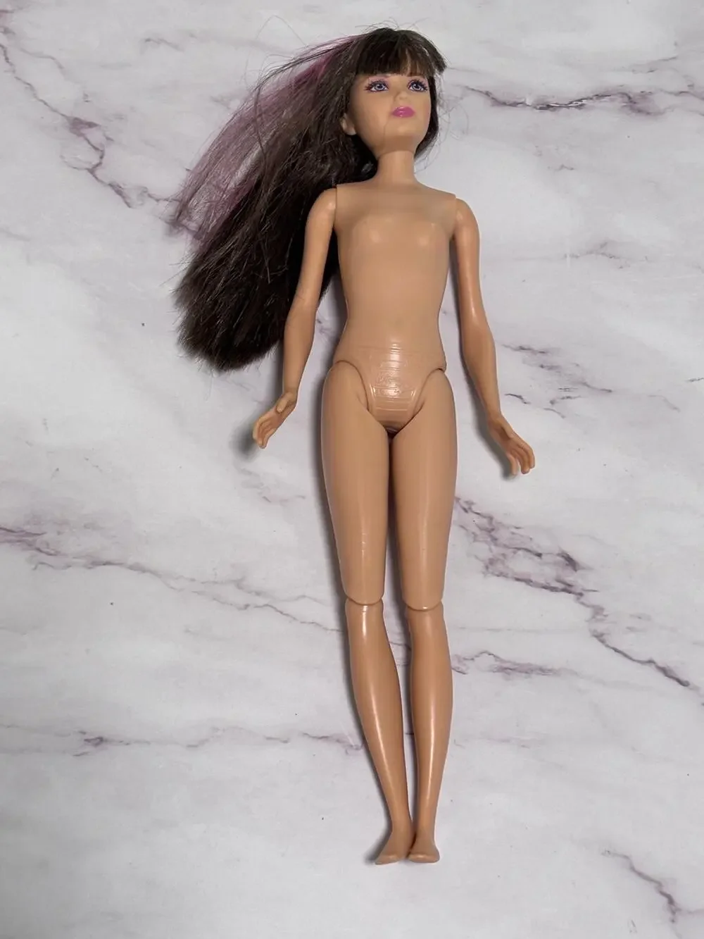 Barbie’s Sister Skipper Camping Fun Tent Brunette Pink Streak Nude Doll Only
